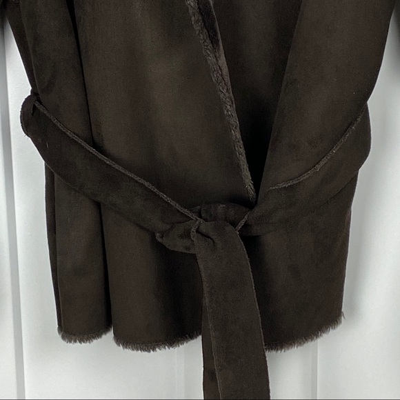 Kenneth Cole New York medium faux suede/fur coat - Picture 3 of 8